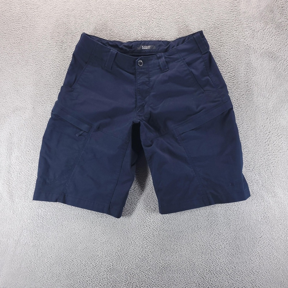 5.11 Tactical Shorts Mens 34 Blue Canvas Cargo 11" Workwear Utility Pockets